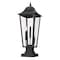 Z-Lite Gannon 3 Light Outdoor Pier Mounted Fixture, 10in. W x 27.75in. H, Black 5008PHBS-SQPM-BK - alternate 6